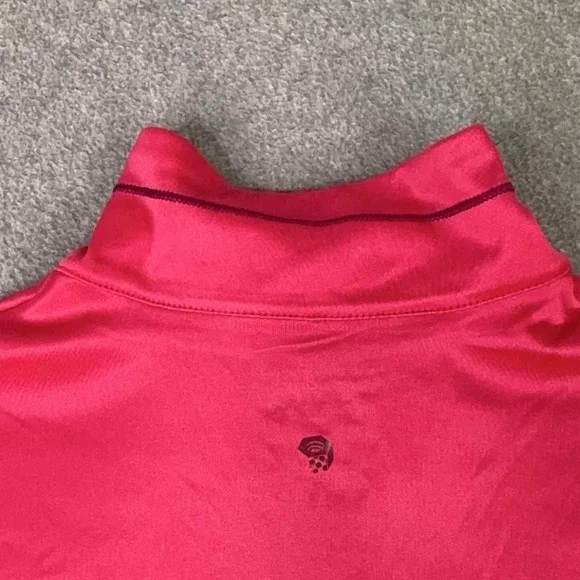 Mountain Hardware 1/4 Zip Mock Neck Pink Pullover Wicking Women's Size M Outdoor - Picture 7 of 10